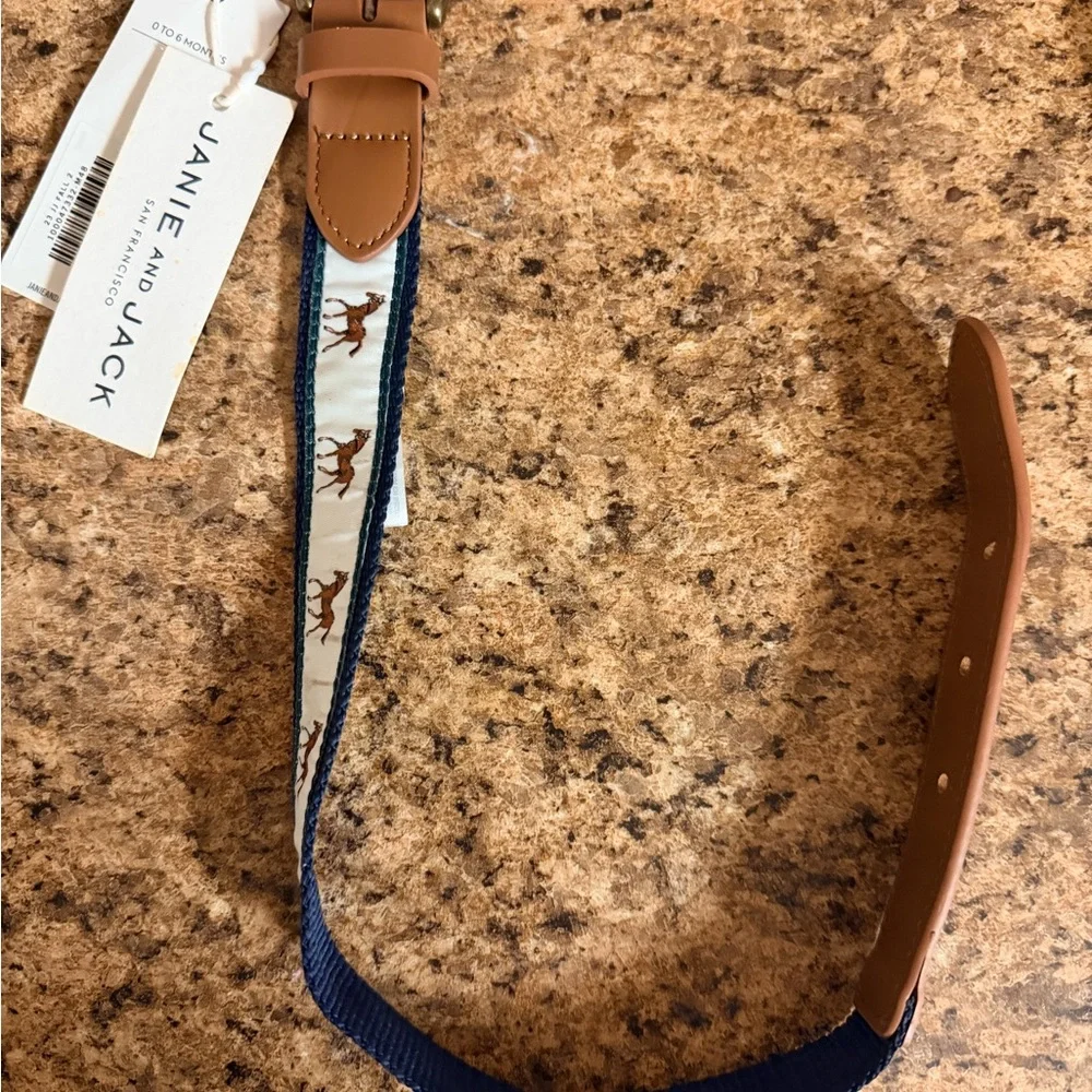 Janie and Jack Brown and Blue Baby Belt